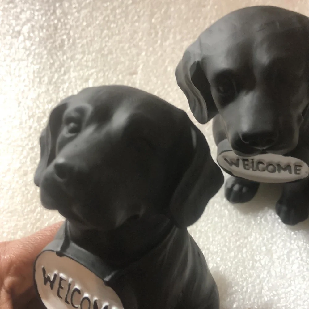 Black Welcome dogs -sets of 2 - Picture 11 of 16